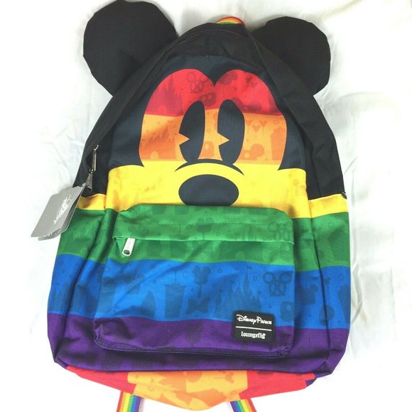 Disney Handbags - DISNEY Loungefly Rainbow Mickey Mouse Backpack